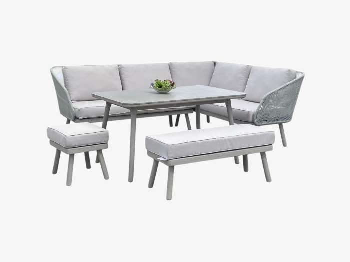 DOWIN CORNER DINING SET 5PCS 