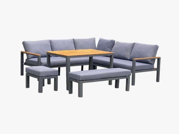 SADO PARTY DINING SET 5PCS WITH DARK CUSHION