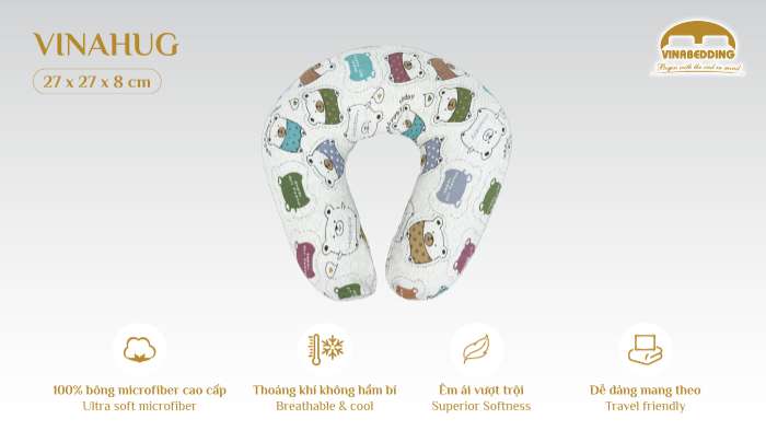 Vinahug 01 travel neck pillow for kids